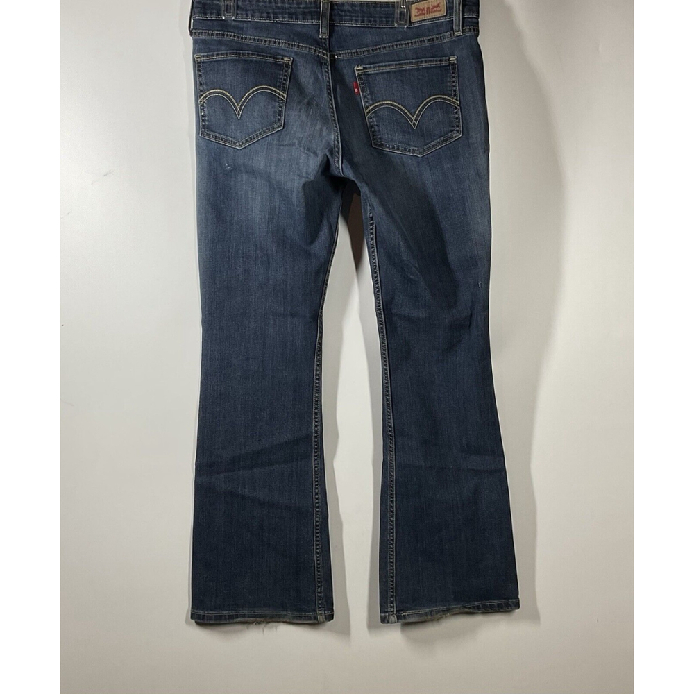 Y2K Levi’s 518 Superlow Boot Cut Jeans Size 13 M 36 X 31 Blue Stretch Denim - Picture 2 of 12